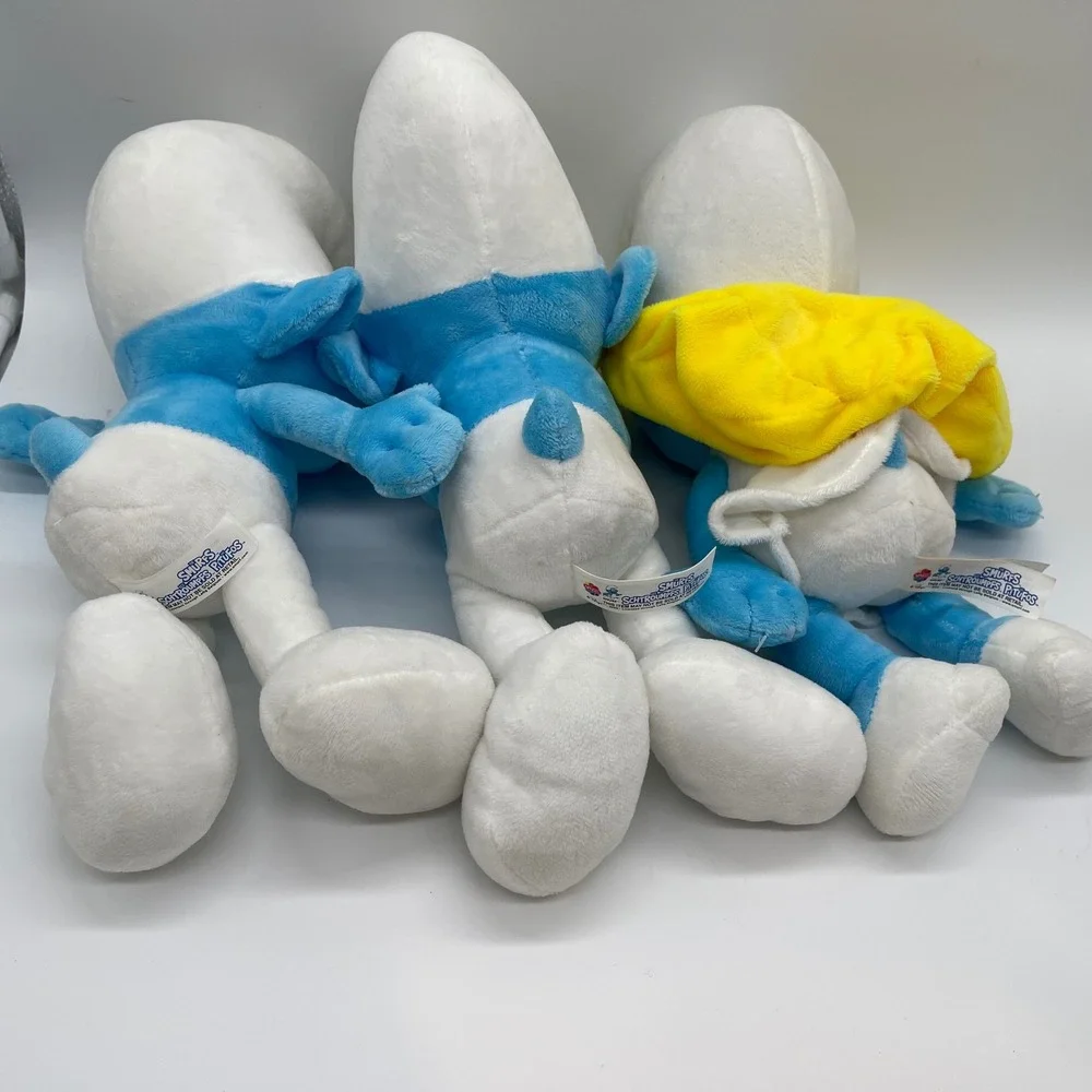 Set of 3-The Smurfs Plush Set Smurfette Grouchy Smurf Classic 2023 Namco Peyo